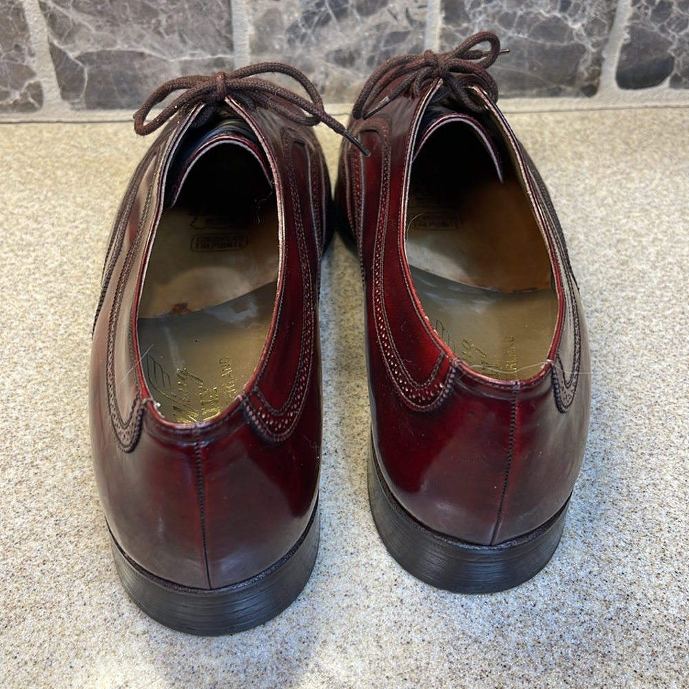 663 Berkshire 02 Extra Souple WING BALLY Switzerland SIZE 11D  Burgundy color. - Picture 7 of 12